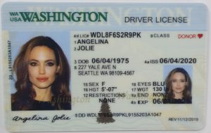 Washington Driver License - Washington Scannable IDS